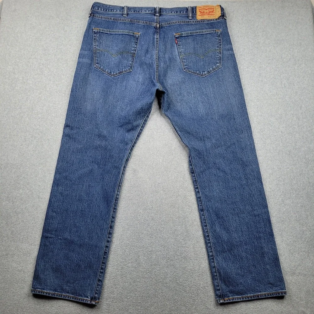Levi's 501 Original Fit Jeans Mens 42x32 Blue Button‎ Fly Straight Leg Denim